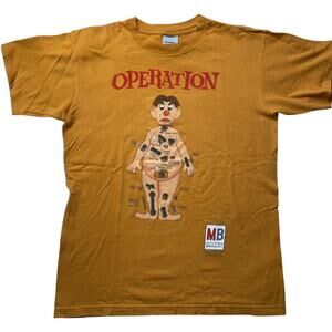 Vintage Stanley Desantis Operation Board Game Yellow Shirt Medium Single Stitch